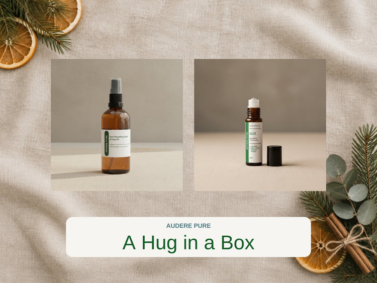 A Hug in a Box gift set by Audere Pure