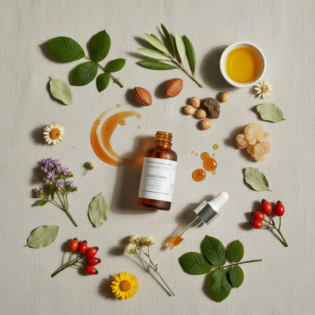 Flat lay with all botanicals