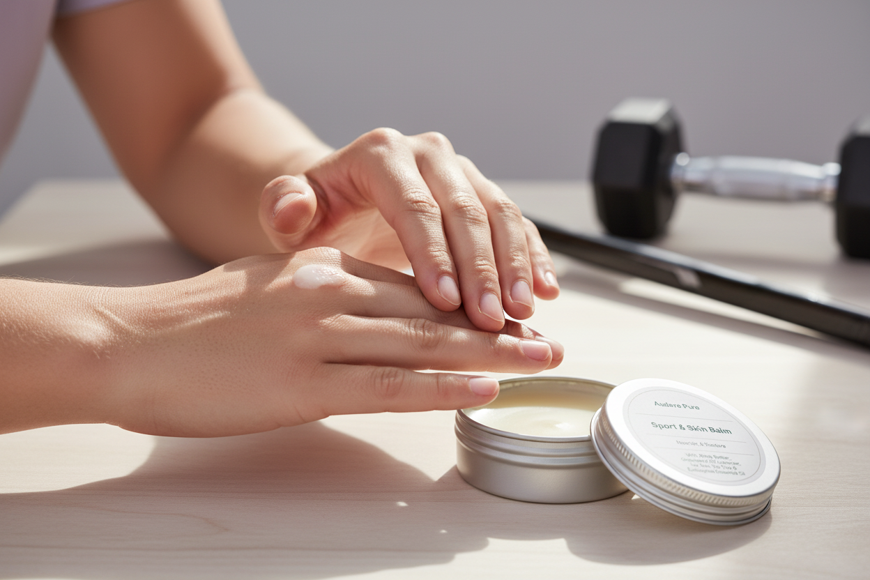 Sport & Skin Balm lifestyle image with lid